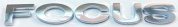 Шильдик эмблема автомобильный SHKP Focus S серебряный пластик